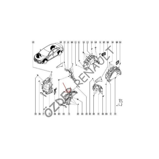 Talisman Ön Çamurluk Davlumbazı Önün Önü Sol 638454133R Talisman Ön Çamurluk Davlumbazı Önün Önü Sol 638454133R yedek parça