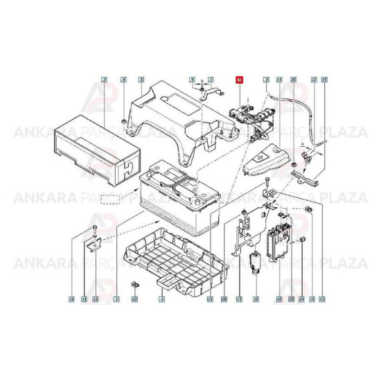 Orjinal Akü Kutup Bası Laguna Iıı 285A80001R yedek parça