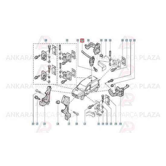 Orjinal Arka Kapı Gergısı Kango 7700303582 yedek parça
