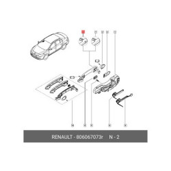 Orjinal Bagaj Kapısı Dıs Açma Kolu Latıtude 806067073R Orjinal Bagaj Kapısı Dıs Açma Kolu Latıtude 806067073R