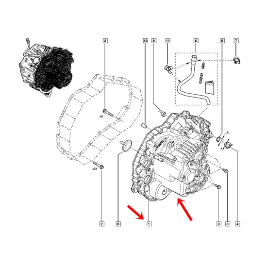 Orjinal Diferansiyel Karteri Fluence Dc4 321006106R yedek parça