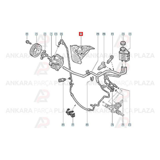 Orjinal Hidrolik Direksiyon Pompası Muhavazası Clıo 8200650824 yedek parça