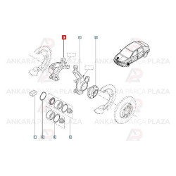 Orjinal Ön Sağ Aks Tasıyıcı Porya Rulman Logan 6001548867