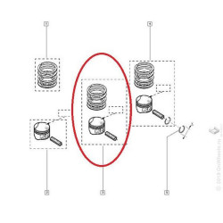Orjinal Piston + Segman Takım 4 Adet 120A14731R