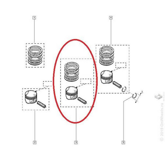 Orjinal Piston + Segman Takım 4 Adet 120A14731R Orjinal Piston + Segman Takım 4 Adet 120A14731R yedek parça