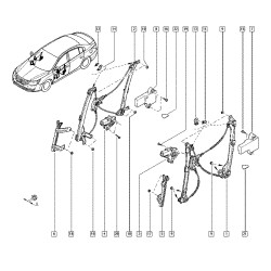 Orjinal Sağ Ön Cam Kriko Motoru Latıtude 807300029R 807302057R Orjinal Sağ Ön Cam Kriko Motoru Latıtude 807300029R 807302057R