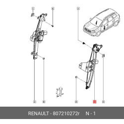 Orjinal Sol Ön Cam Krikosu Duster Xjd 807210272R