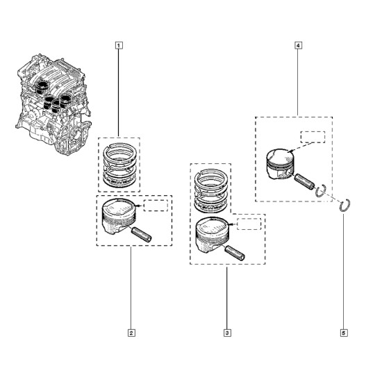 Orjinal Tek Piston+Sekman Takım (C) K4M Clıo Iıı 7701476931 yedek parça