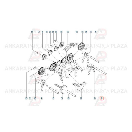 Orjinal Vites Ayırma Çatalı Mili (3) Dc4 Tl4 328823946R yedek parça