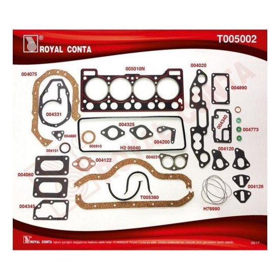 Renault ROYAL Takim Conta 7701460626 R12 TOROS Renault ROYAL Takim Conta 7701460626 R12 TOROS yedek parça