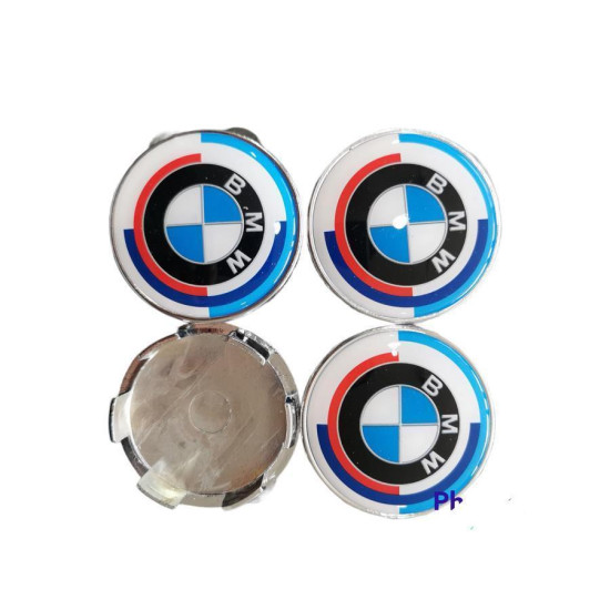 Bmw 50.yıl Çelik Jant Göbeği 4lü E36 E39 E46 E60 E90 F30 F10 Damla Etitekli Dış Çap 6.8cm yedek parça